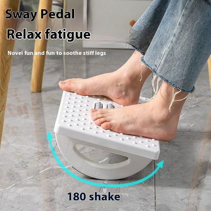 Adjustable Ergonomic Footrest with Massage Rollers Portable UnderDesk Foot Stool for Home Office C