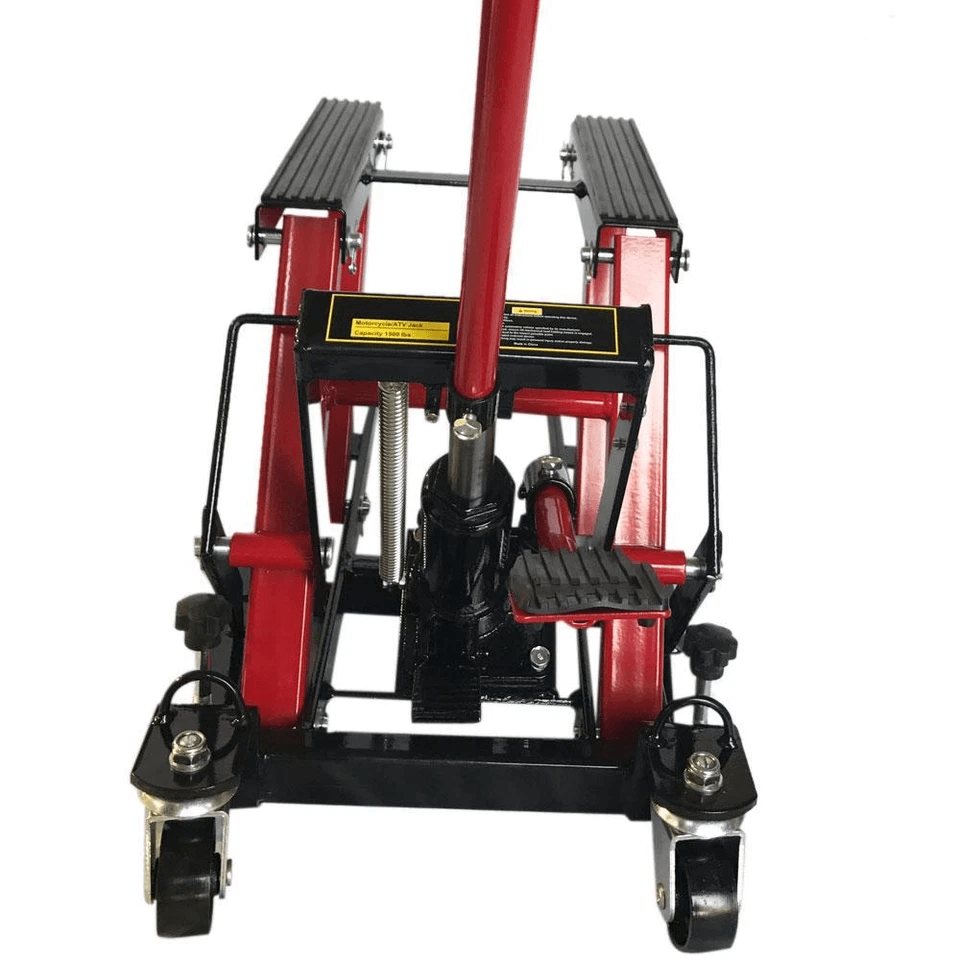Hydraulic Motorcycle Dirt Bike ATV Scissor Lift Jack Hoist Stand  1500lb Capacity  HeavyDuty Steel  3