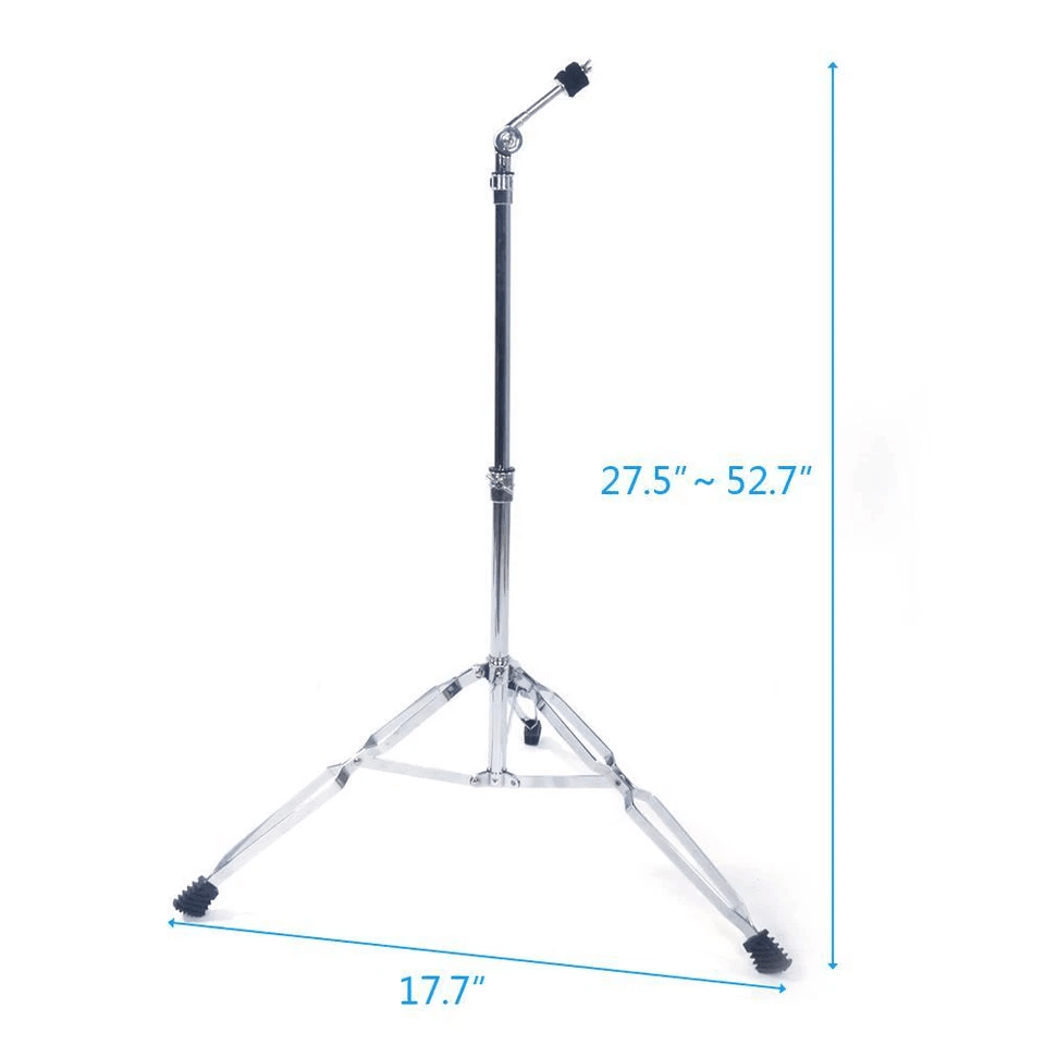 Adjustable Straight Cymbal Stand Double Braced Drum Hardware Mount Holder 5