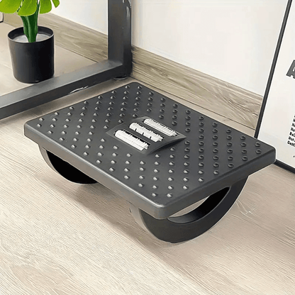 Adjustable Ergonomic Footrest with Massage Rollers Portable UnderDesk Foot Stool for Home Office C