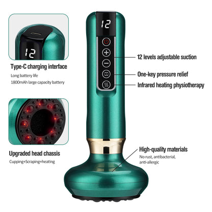 Smart Vacuum Massager For Gua Sha  Cupping Wireless AntiCellulite Infrared Heat Slimming And Detox  4
