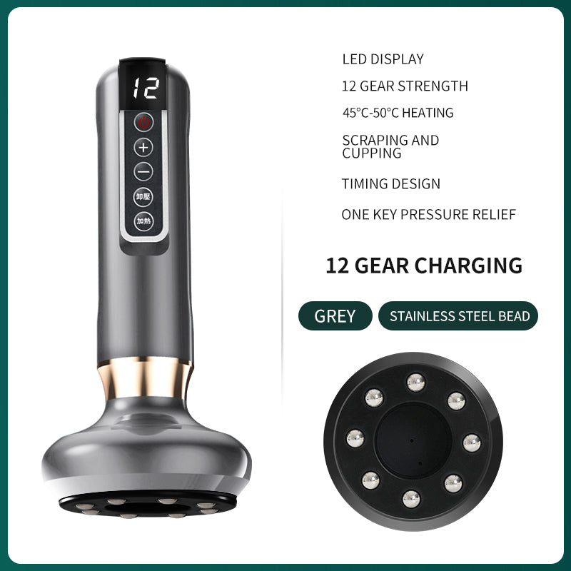 Smart Vacuum Massager for Gua Sha & Cupping, Wireless Anti-Cellulite, Infrared Heat Slimming, and Detox Therapy