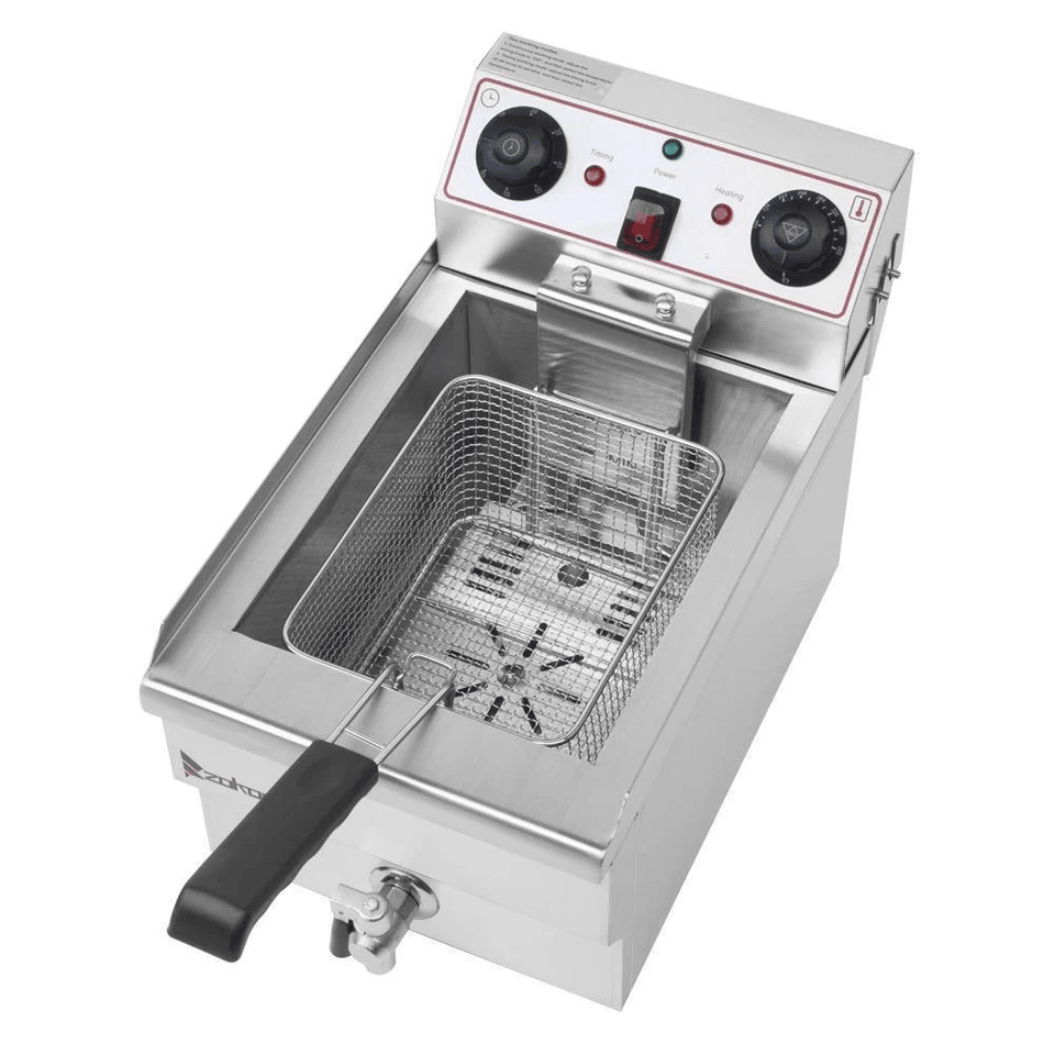 1700W Electric Deep Fryer 12L Stainless Steel Restaurant Fry Basket Professional Countertop Oil Fry 3