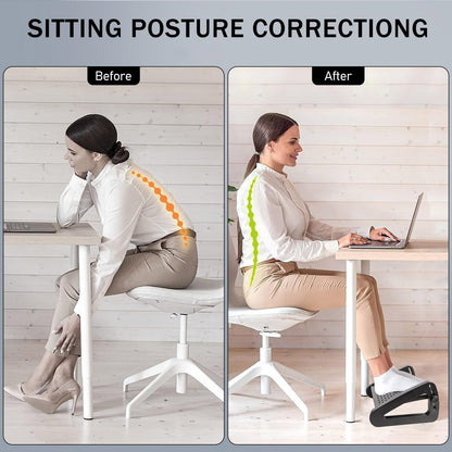 Footrest Under Desk Ergonomic Foot Stool with Massage Rollers Leg Rest for Pain Relief at Work or H