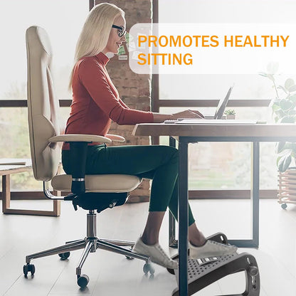 Footrest Under Desk Ergonomic Foot Stool with Massage Rollers Leg Rest for Pain Relief at Work or H