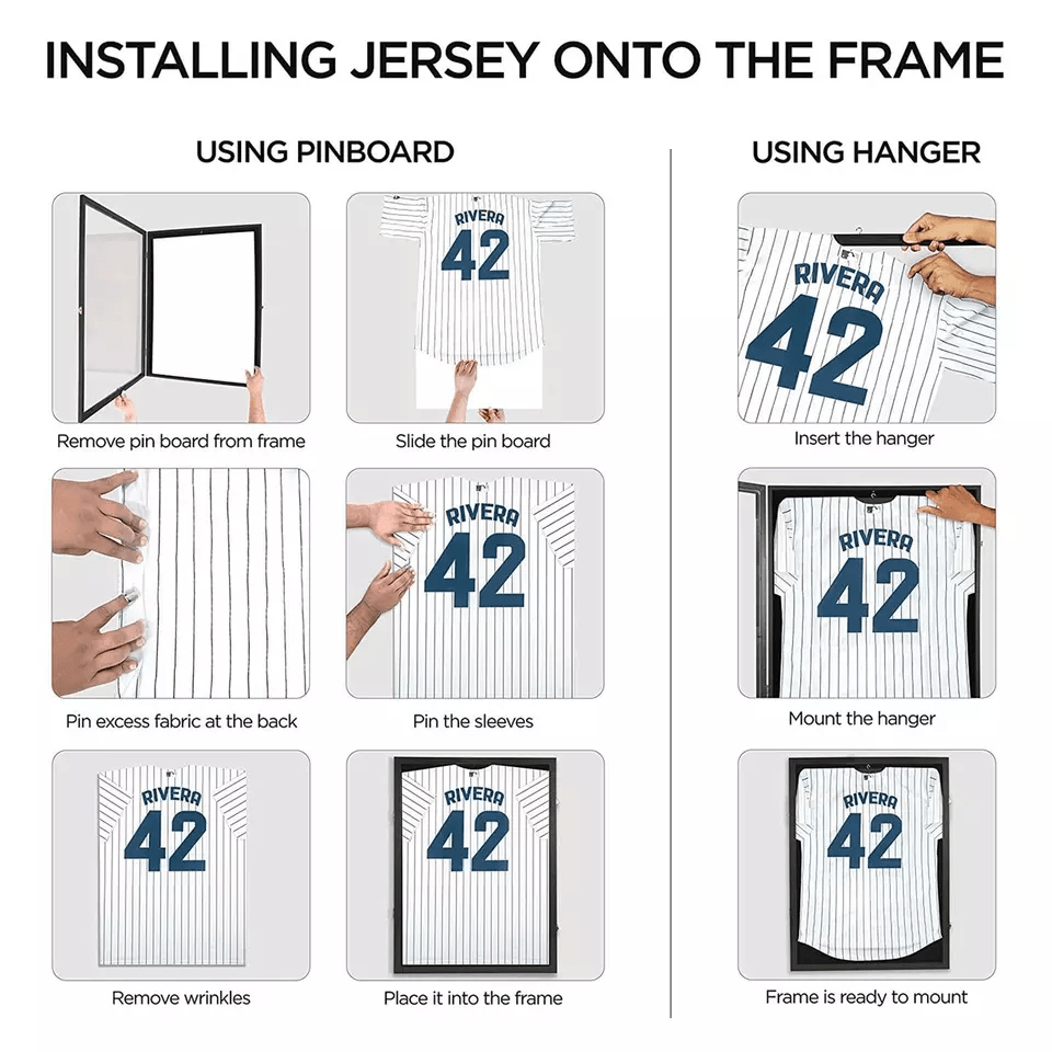 Lockable Jersey Display Frame Case With UV Resistant Acrylic  Hanger Ideal For Football Jerseys 2
