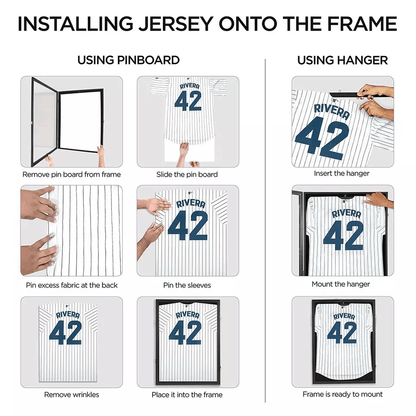 Lockable Jersey Display Frame Case With UV Resistant Acrylic  Hanger Ideal For Football Jerseys 2