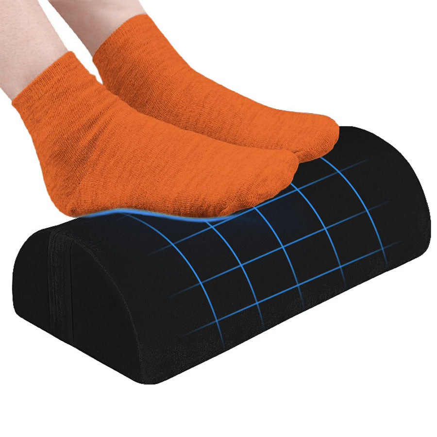 Comfortable Memory Foam Footrest, Anti-Slip Foot Stool for Under Desk Support at Work or Home