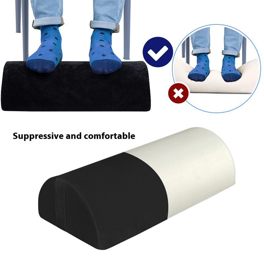 Comfortable Memory Foam Footrest AntiSlip Foot Stool for Under Desk Support at Work or Home