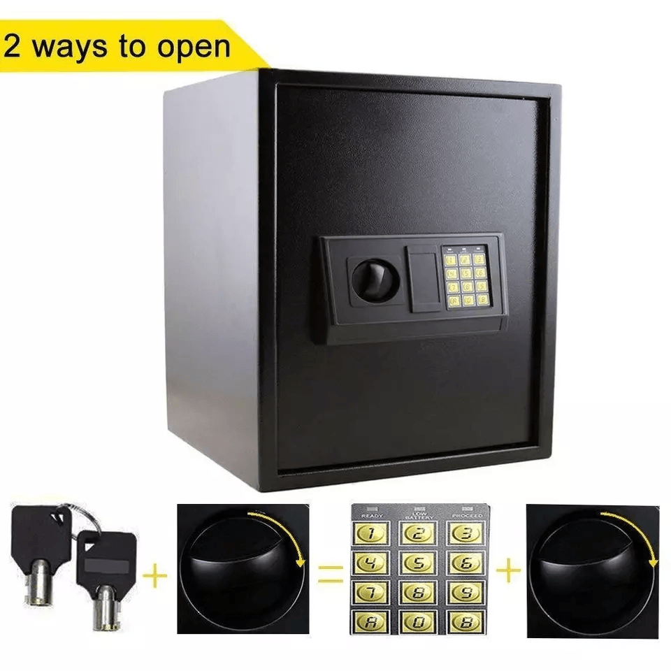 Home Digital Electronic Keypad Lock Depository Safe Box  Steel Security Gun Lock Compact  Durable 4