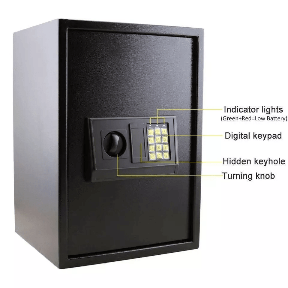 Home Digital Electronic Keypad Lock Depository Safe Box  Steel Security Gun Lock Compact  Durable 2