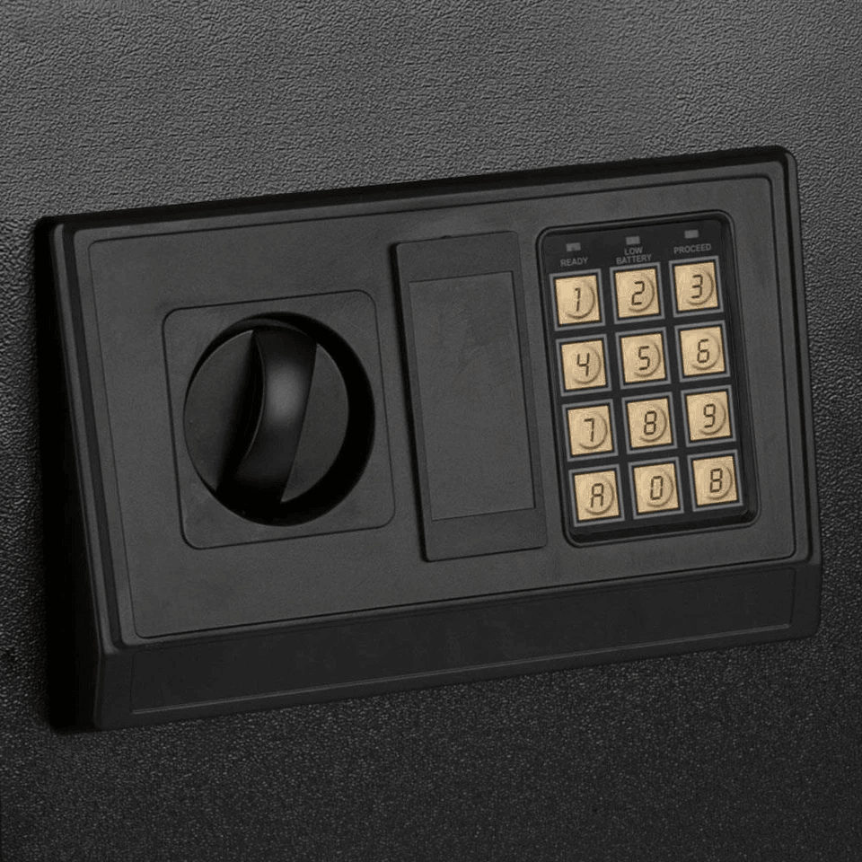 Large Digital Steel Safe Black Security Box With Silver Gray Keypad For Home  Office 3