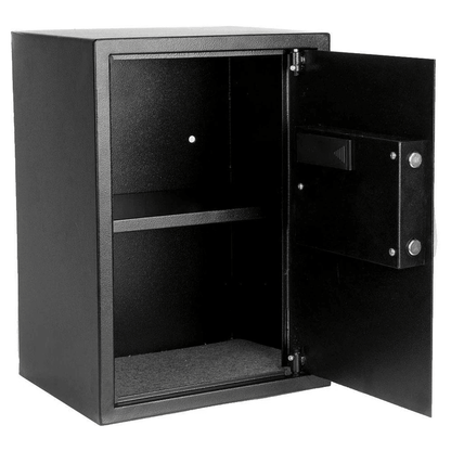 Large Digital Steel Safe Black Security Box With Silver Gray Keypad For Home  Office 1