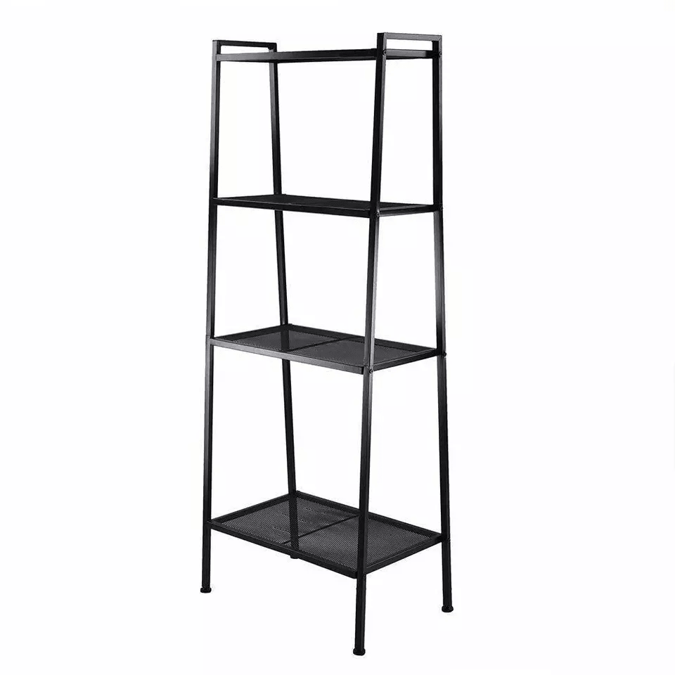 4 Tier Leaning Ladder Shelf Bookcase Sturdy Bookshelf Storage Shelves Unit Organizer For Home Offic 3