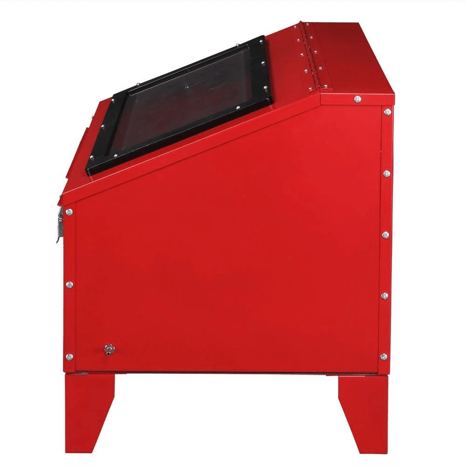 40 Gallon Cabinet Bench Top Air Sandblasting Kit With Gun  4 Nozzles  Portable Steel Sandblaster 3