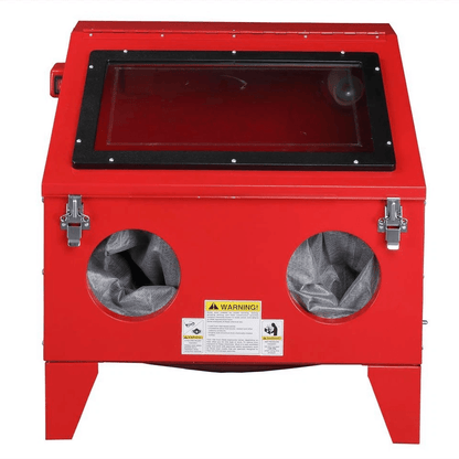 40 Gallon Cabinet Bench Top Air Sandblasting Kit With Gun  4 Nozzles  Portable Steel Sandblaster 5