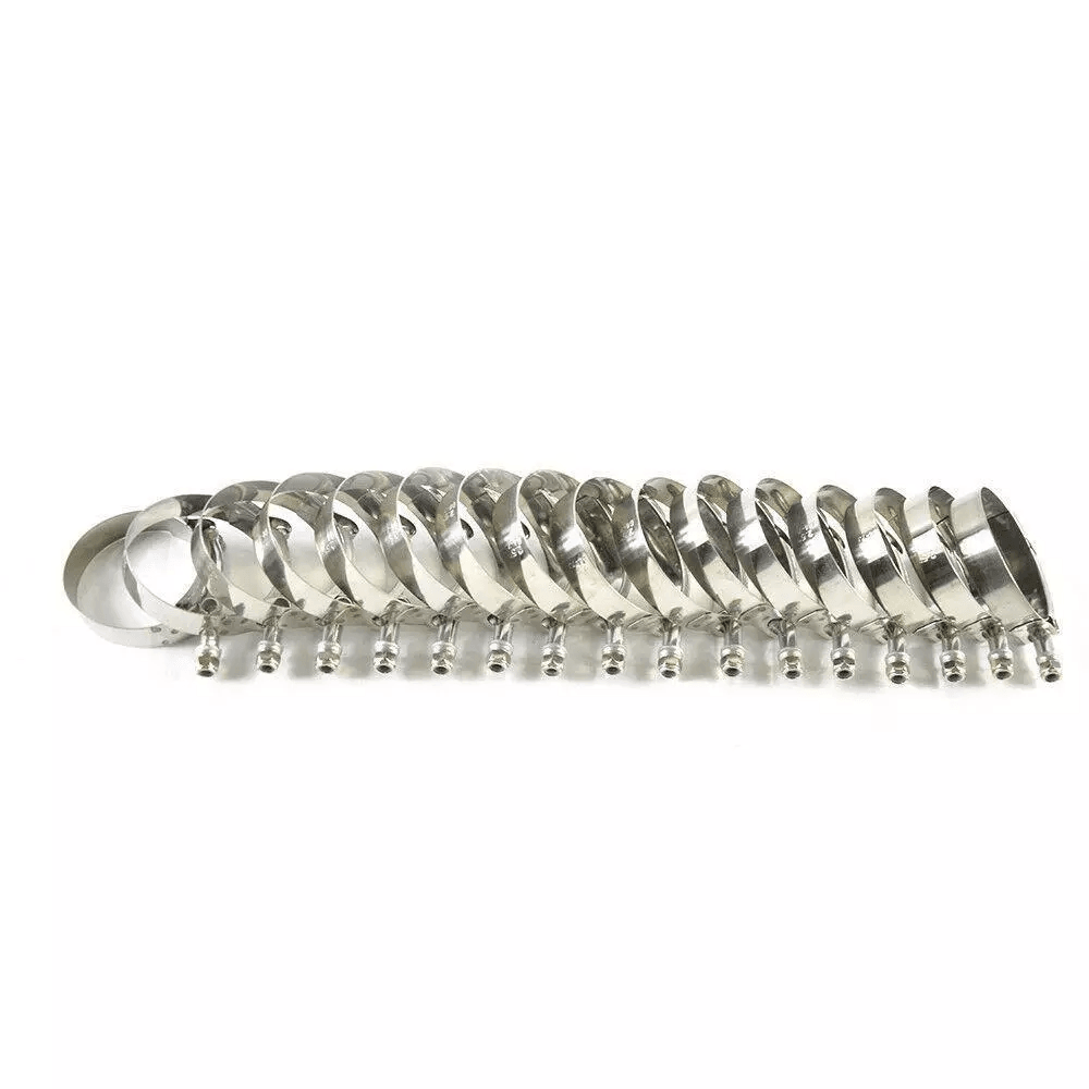 Universal Intercooler Piping Kit W TBolt Clamps  Couplers Black Performance Turbo Set 3