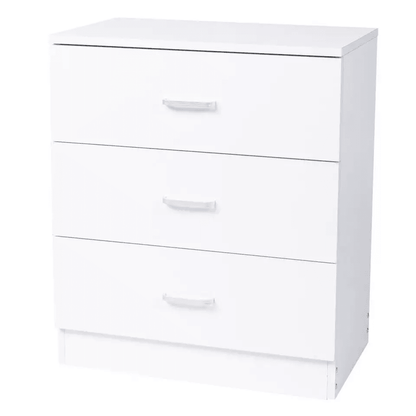 Wooden Nightstand With 3 Drawers  Bedside Table Accent For Bedroom Storage Chest Of Dresser Durable 7