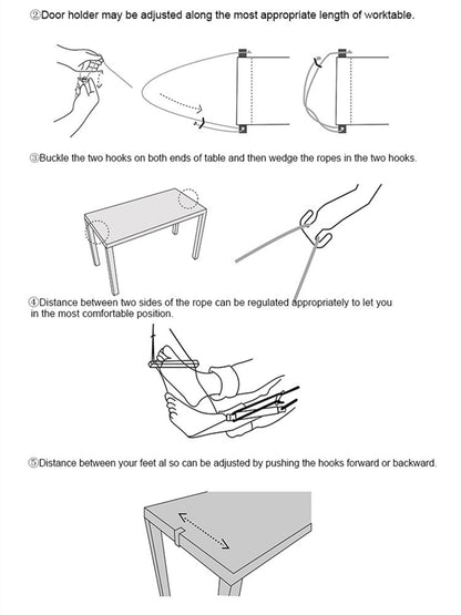 Lazy Portable Foot Hammock Casual Feet Swing Footrest for Office Desk Travel Home and Outdoor Re