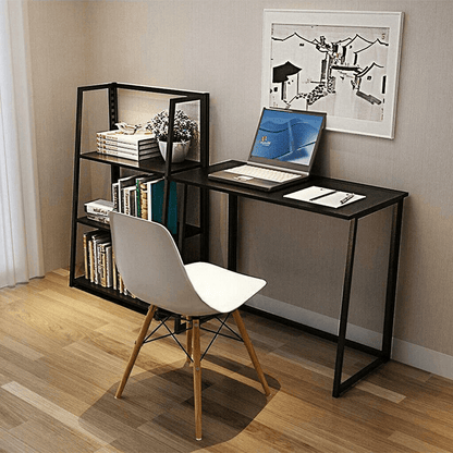 Compact Folding Desk Black Study Table For Home Office  Laptop Use 2