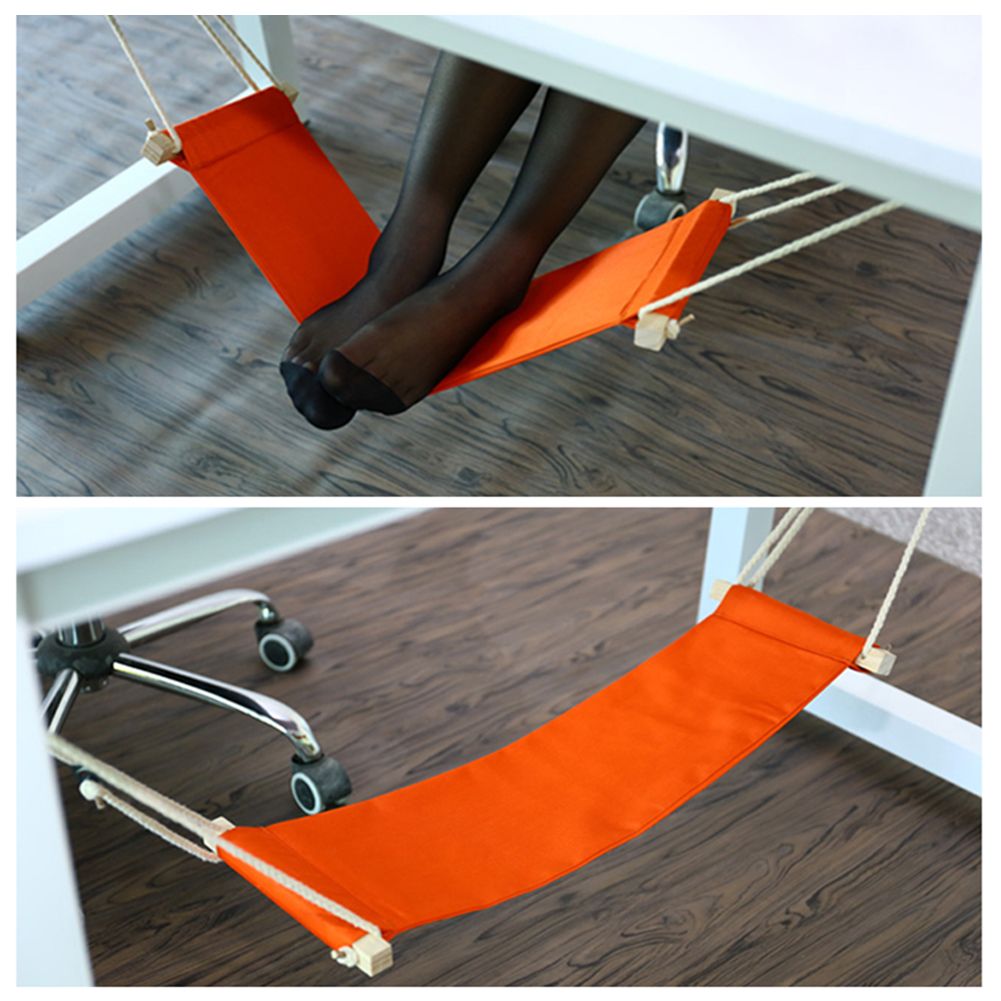 Lazy Portable Foot Hammock Casual Feet Swing Footrest for Office Desk Travel Home and Outdoor Re