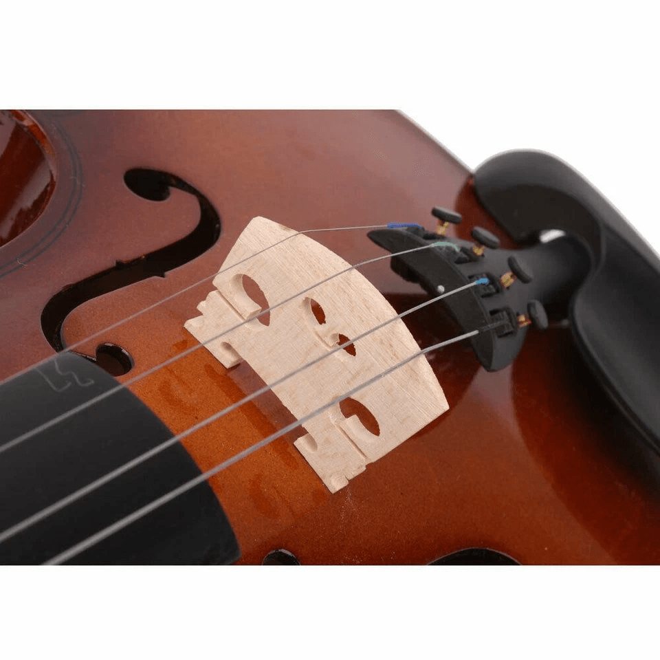 New Natural Acoustic Violin Set With Case Bow  Rosin 2