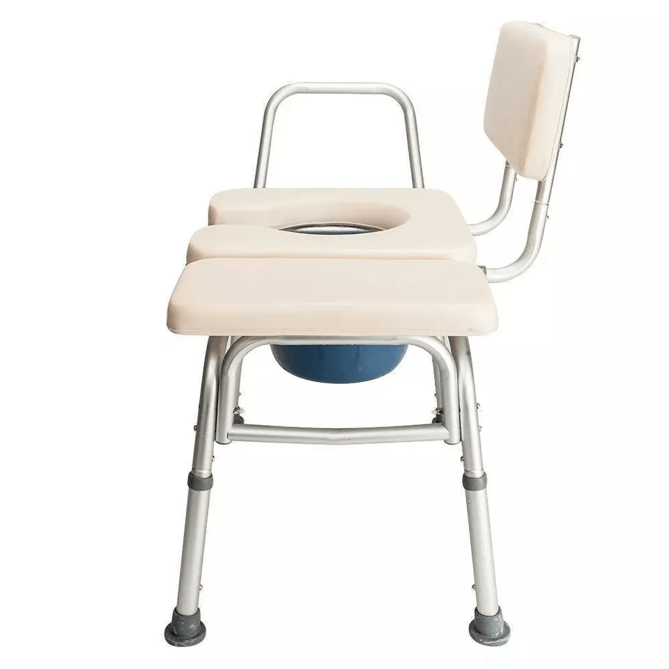 Toilet Chair Adjustable Shower Commode Seat With AntiSlip Rubber Feet Durable Aluminum Adult Potty  2