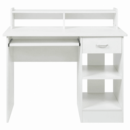 Writing Table Computer Desk Laptop PC Furniture Wood Study Workstation With Hutch  Cabinet For Offi 8
