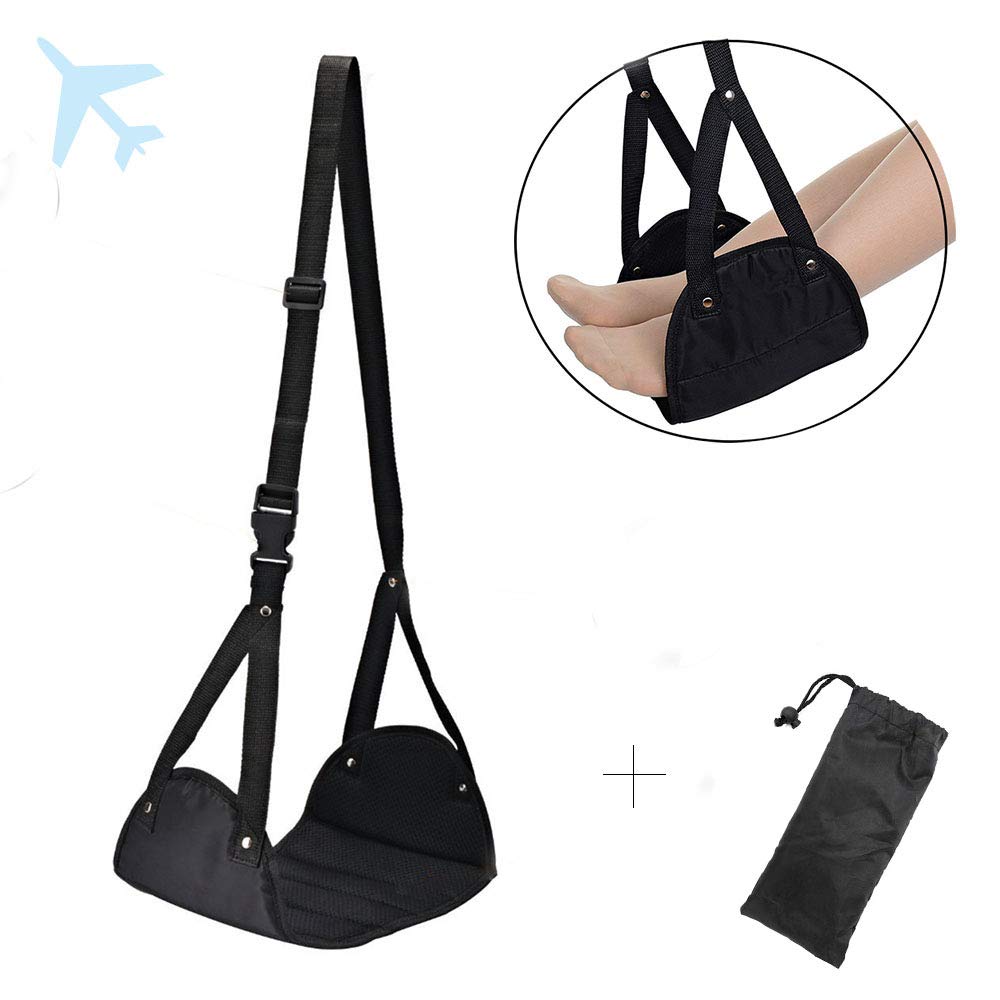 Comfort Airplane Footrest Hammock Premium Memory Foam Travel  Office Under Desk Foot Rest