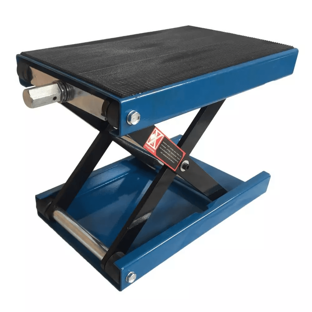 Heavy Duty Scissor Jack, Portable Center Lift Hoist Stand for Motorcycles, ATVs, and Bikes