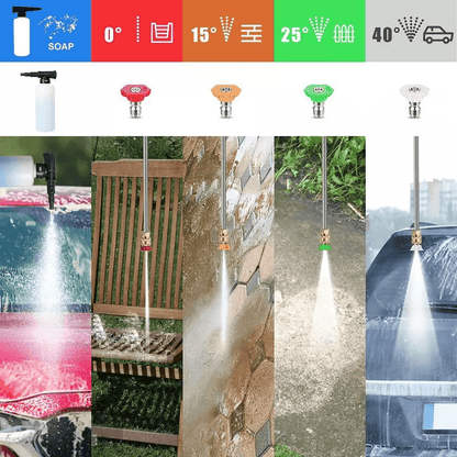 Powerful Electric Pressure Washer With Nozzles  Adjustable Telescopic Handle 2