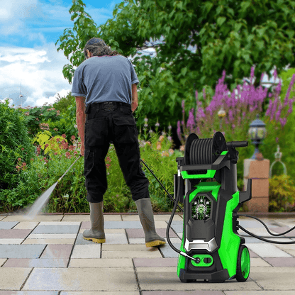 Powerful Electric Pressure Washer With Nozzles  Adjustable Telescopic Handle 1