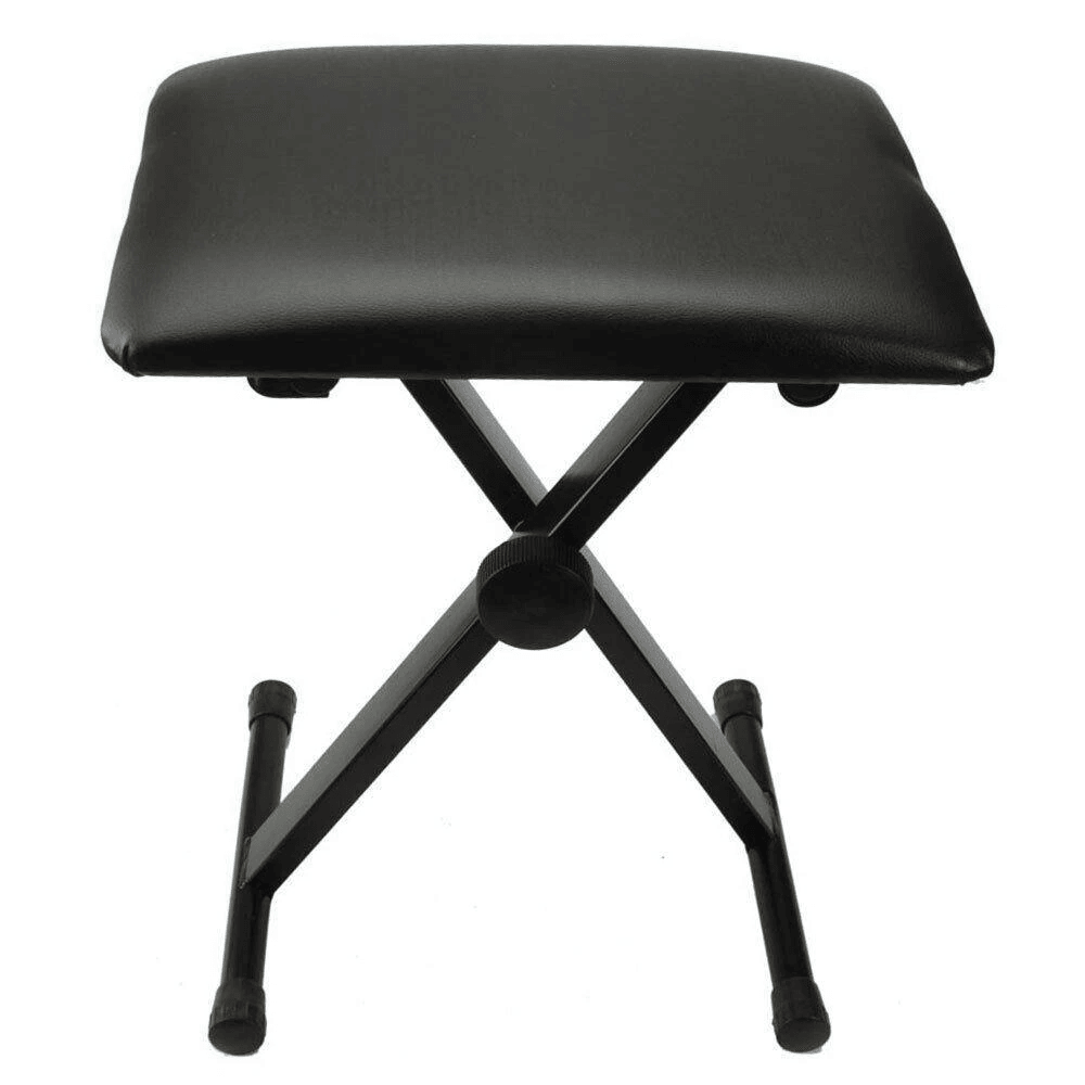 Adjustable Piano Bench, Padded Keyboard Chair with Rubber Feet & Steel Frame
