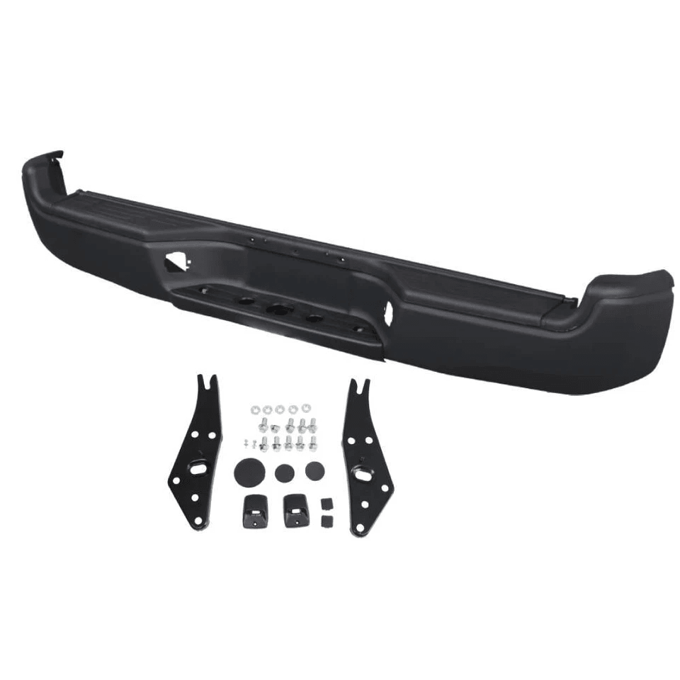 HeavyDuty Steel Rear Bumper Assembly Fits Tacoma Black Finish Direct Replacement 5
