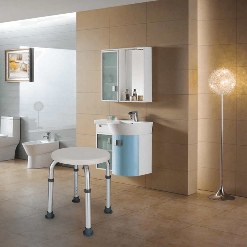 Adjustable Medical Shower Chair Round Bath Tub Bench Stool Seat 7Level Height AntiSkid CE  FDA Cert 2
