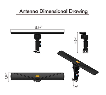 TV Antenna Amplified Outdoor HDTV Digital 4k Motorized Rotate LongRange Reception With Rotation  Re 8