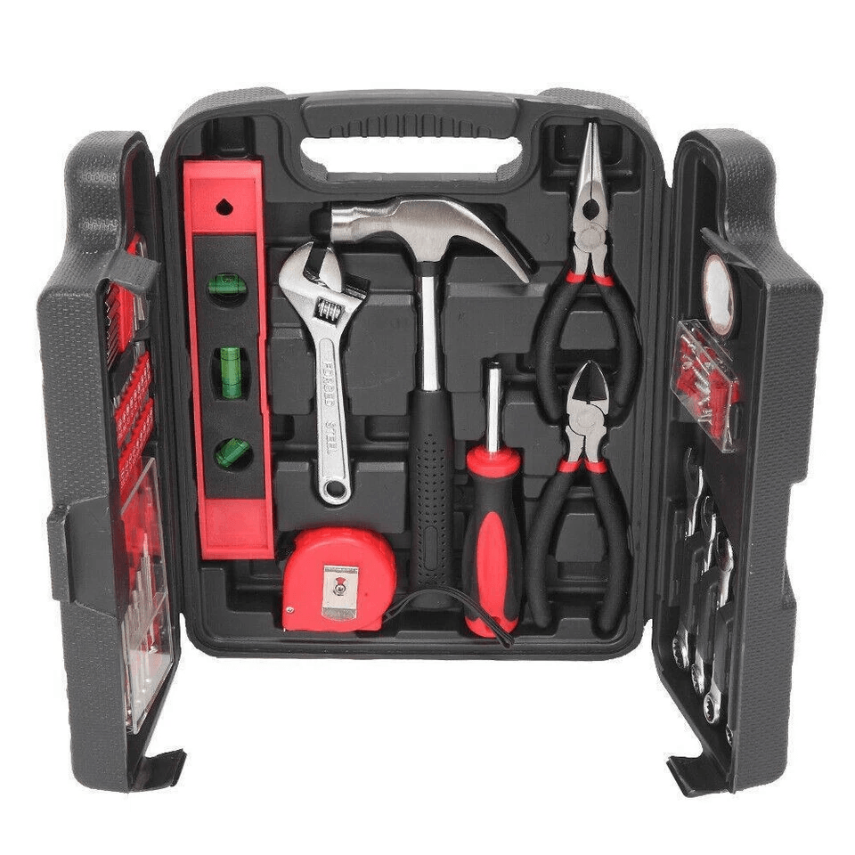 136pcs Red Household Tool Kit With Case  Complete Mechanics Tool Set For Home Repairs  DIY Projects 3