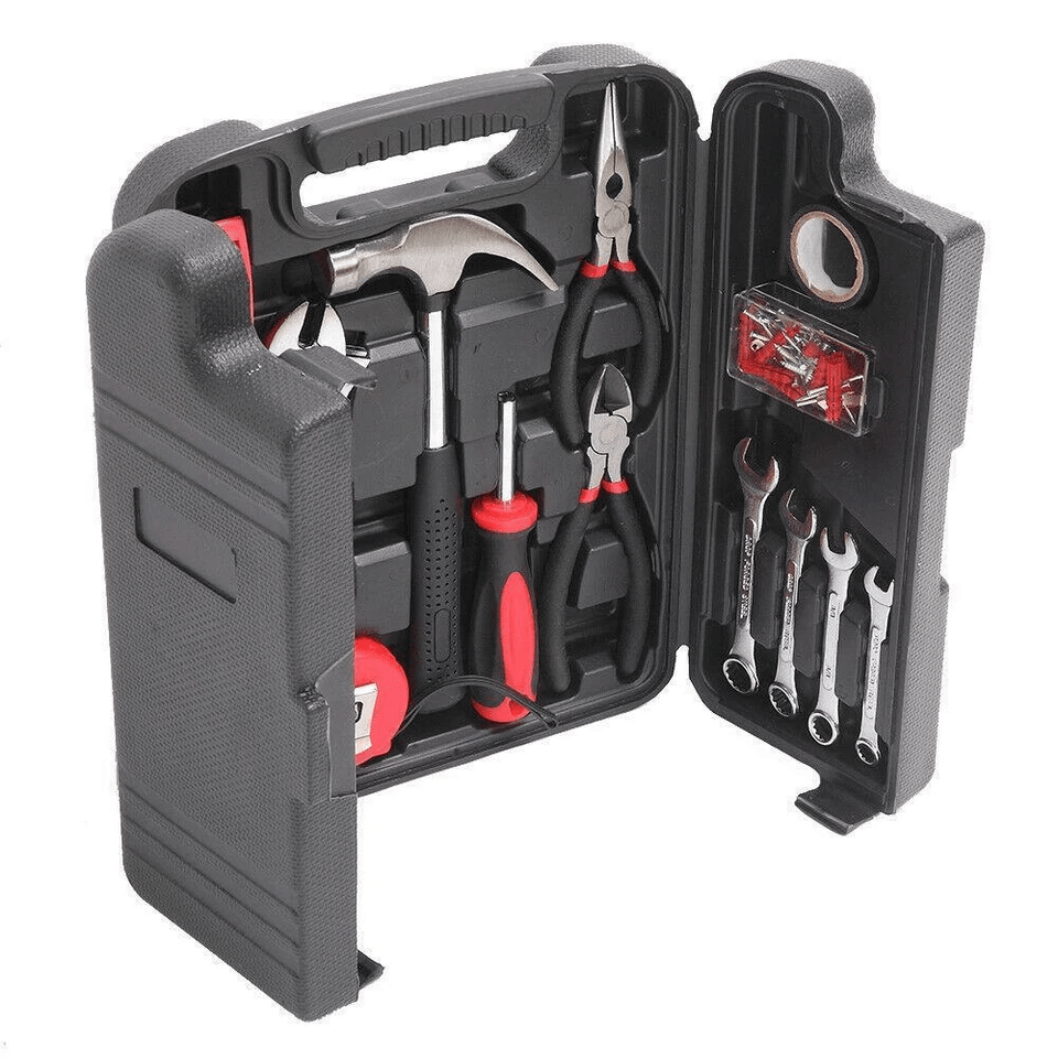 136pcs Red Household Tool Kit With Case  Complete Mechanics Tool Set For Home Repairs  DIY Projects 4