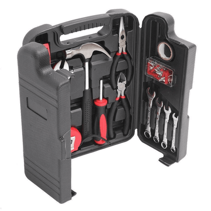 136pcs Red Household Tool Kit With Case  Complete Mechanics Tool Set For Home Repairs  DIY Projects 4