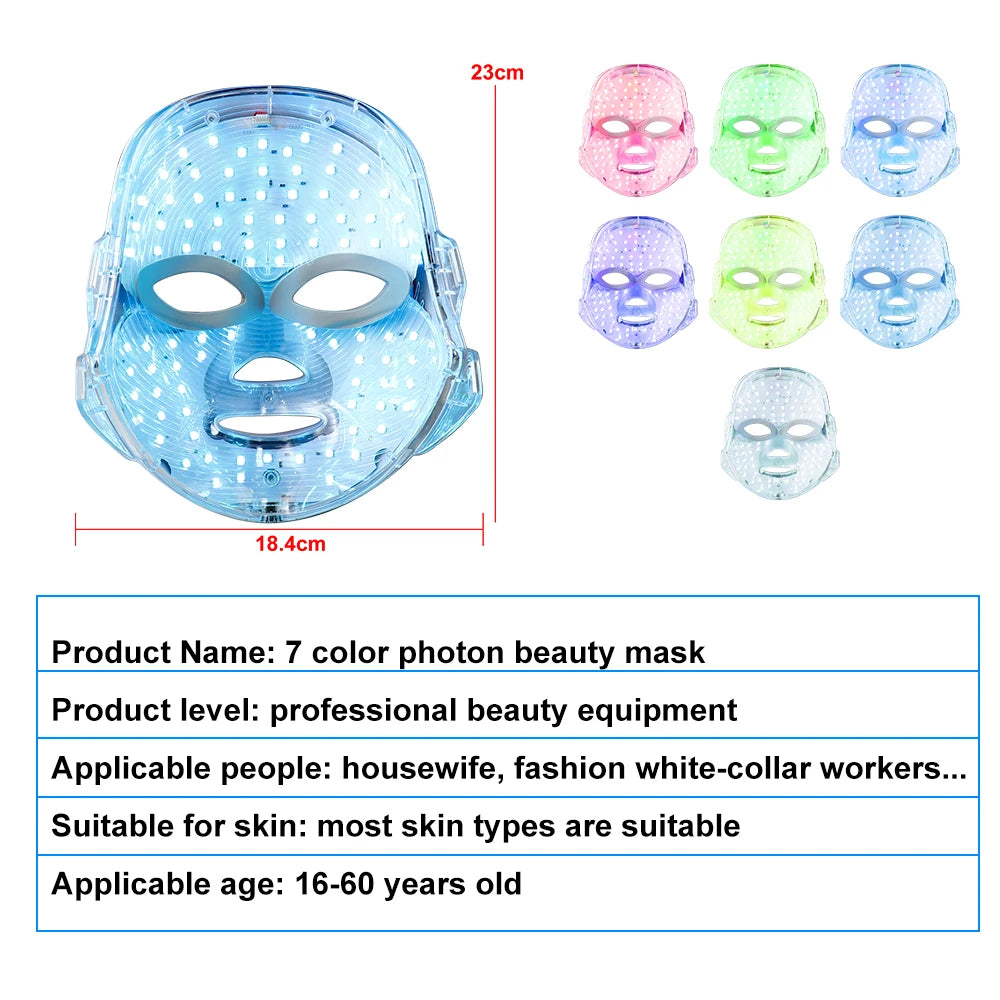 LED Facial Mask for Skin Rejuvenation  Photon Therapy Face Mask for AntiAcne  Wrinkle Removal