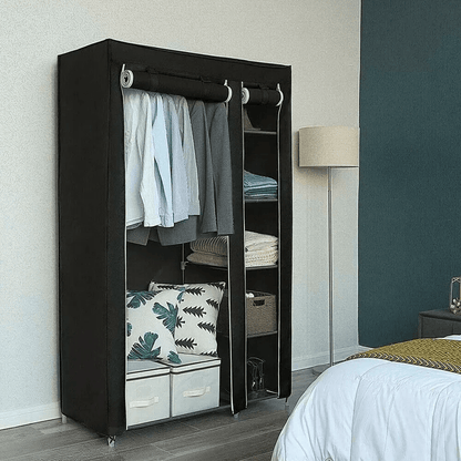New Portable Closet Wardrobe Organizer Large Storage Space With Shoe Rack  Shelves 2