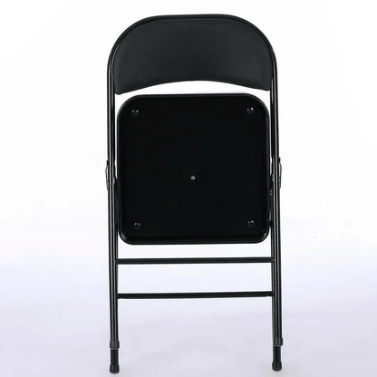 Home Dinner Fabric Padded Seat Metal Frame Folding Chairs Portable SpaceSaving Comfortable Dining S 2
