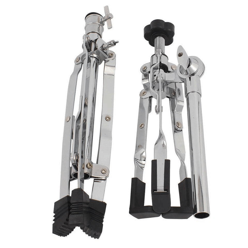 Snare Drum Stand Multiple Triangle Bracket Hardware Holder  ChromePlated Tripod For 1015 Drums 1