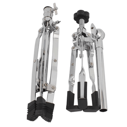 Snare Drum Stand Multiple Triangle Bracket Hardware Holder  ChromePlated Tripod For 1015 Drums 1