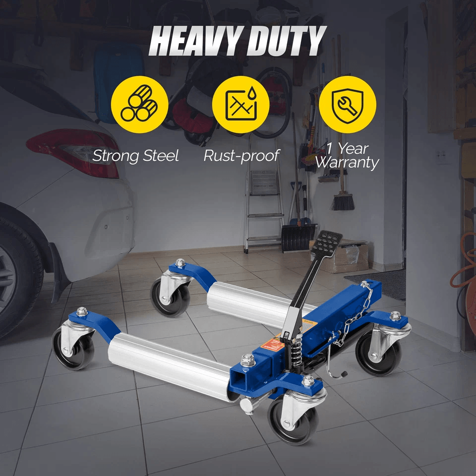 2PCS Blue Hydraulic Wheel Dolly  1500lbs Capacity Car Tire Lift Jack With 360 Swivel Casters For Ve 1