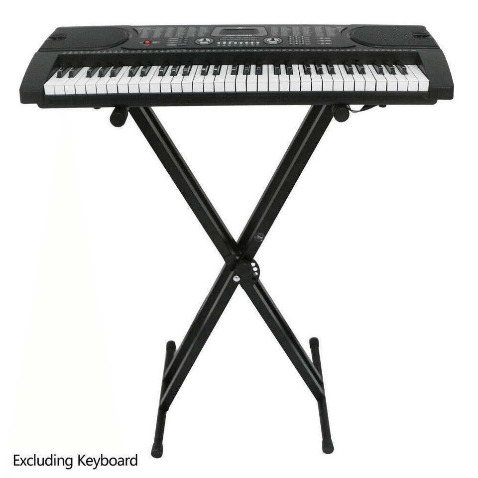 Electric Keyboard Piano Stand Dual XBrace  HeavyDuty Adjustable Double Tube Folding Stand For Digit 1
