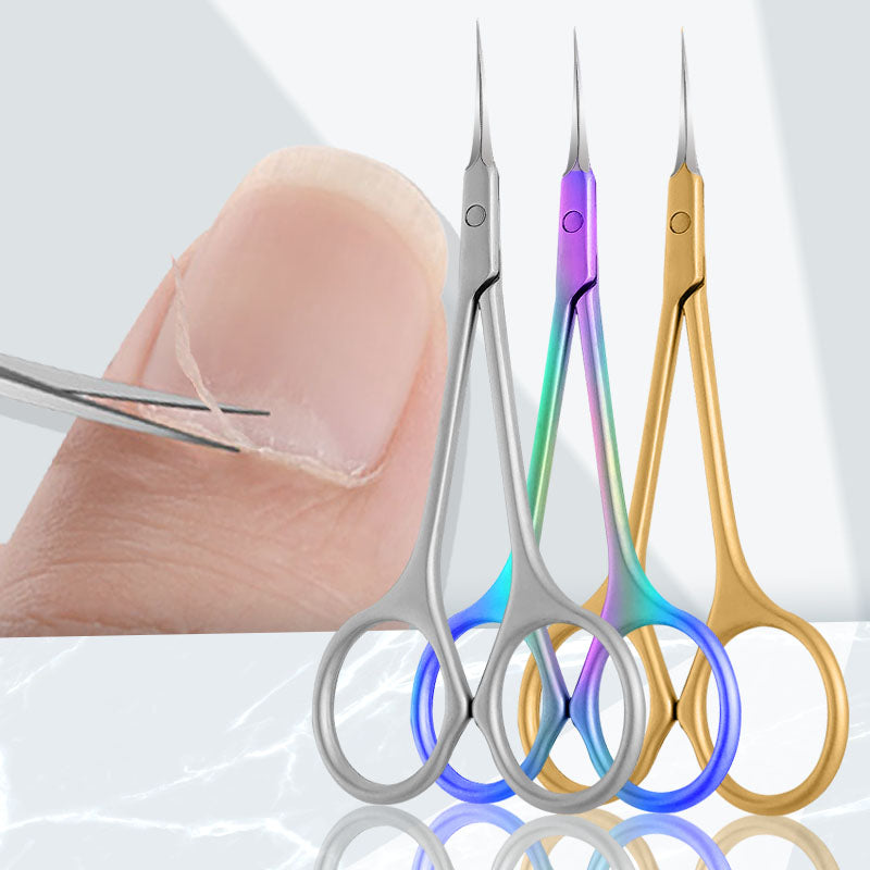 Professional Stainless Steel Cuticle Scissors, Precision Dead Skin Remover for Manicure & Nail Art
