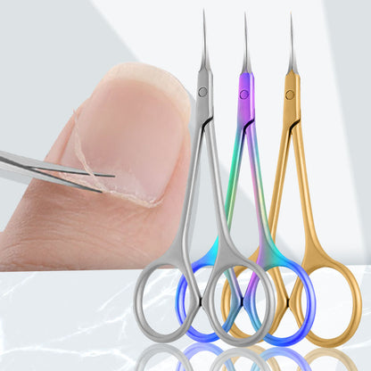 Professional Stainless Steel Cuticle Scissors, Precision Dead Skin Remover for Manicure & Nail Art