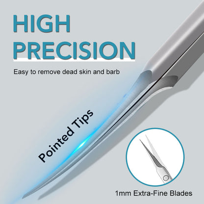 Professional Stainless Steel Cuticle Scissors Precision Dead Skin Remover for Manicure  Nail Art