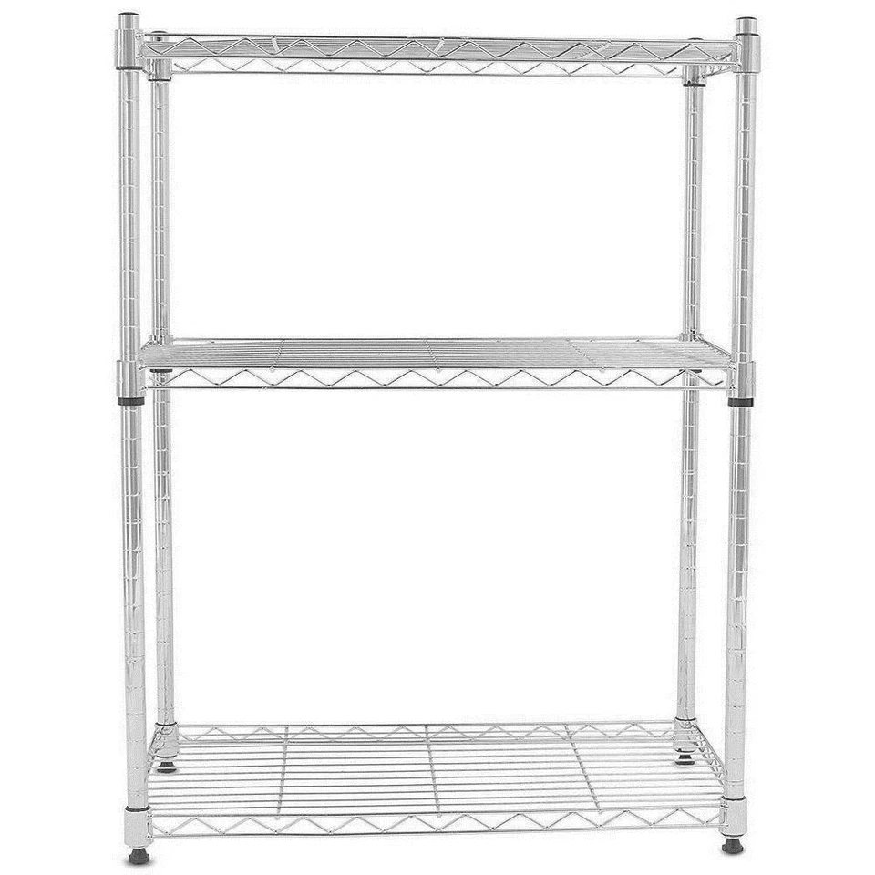 Wire Shelving Rack Shelf Adjustable Unit Garage Storage Organizer For Home Kitchen  Utility Use 2